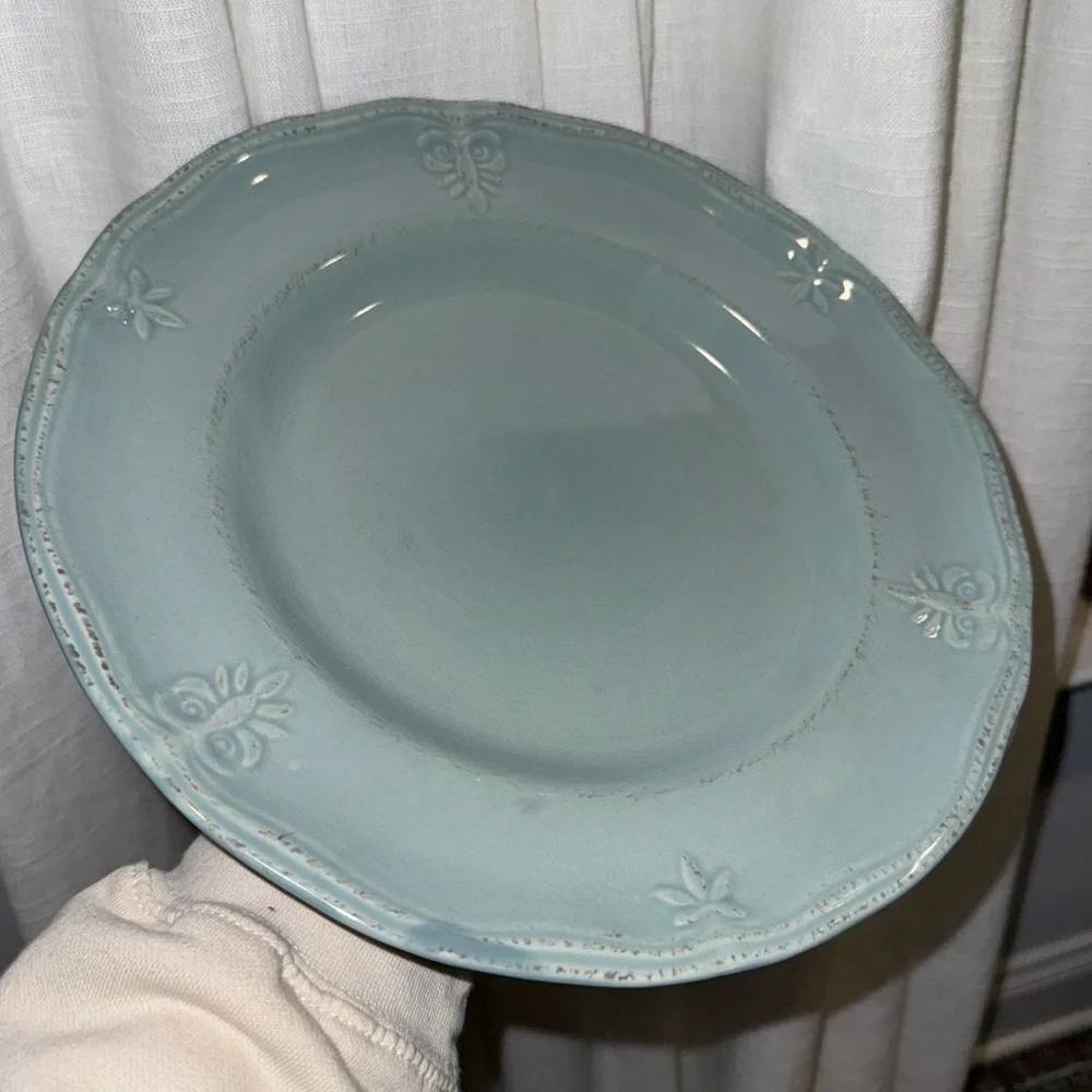 Jeff Banks Churchill Country Craft Sandstone Diner Plate   11.5”Sage